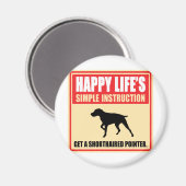 Aimant Pointeur à poils courts allemand (Recto/Verso)