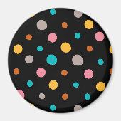 Aimant Points d'aquarelle multicolore 2 (Devant)