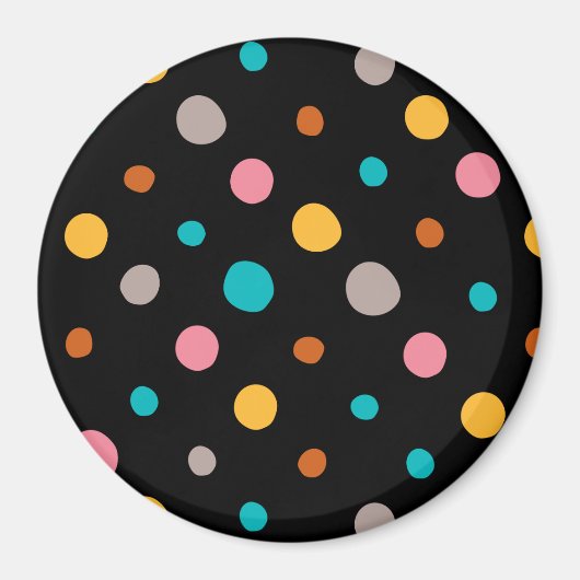Aimant Points d'aquarelle multicolores 2 (Devant)