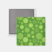 Aimant Points de bulle verts de l'Alien Polka (Recto/Verso)