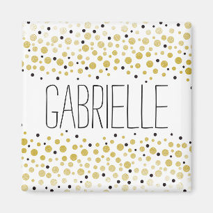 Aimant Points de confettis d'or