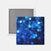 Aimant Points de lumière bleue abstraits (Recto/Verso)