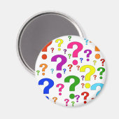 Aimant Points d'interrogation arc-en-ciel (Recto/Verso)
