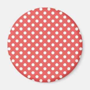 Aimant Points rouges et blancs