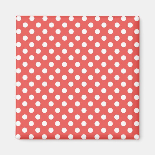 Aimant Points rouges et blancs (Devant)