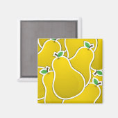 Aimant Poire jaune funky (Recto/Verso)