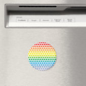 Aimant Pois arc-en-ciel blanc (In Situ (Lave-vaisselle))