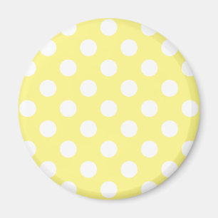 Aimant Pois blanc sur jaune citron