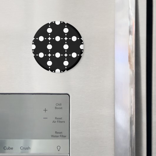 Aimant Pois blancs, Motif à points Polka, points, pointil (In situ (réfrigérateur))
