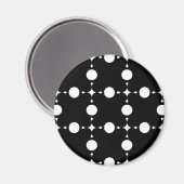 Aimant Pois blancs, Motif à points Polka, points, pointil (Recto/Verso)