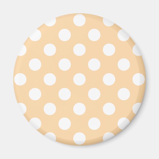 Aimant Pois blancs sur beige (Devant)