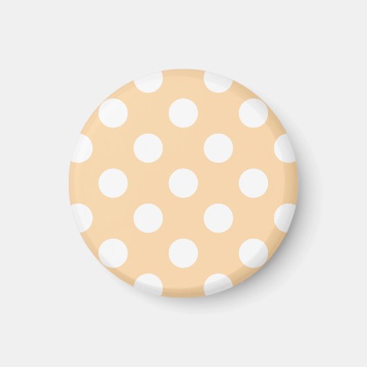 Aimant Pois blancs sur beige (Devant)