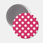 Aimant Pois blancs sur cerise (Recto/Verso)