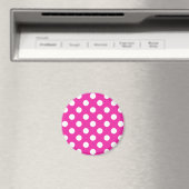 Aimant Pois blancs sur fuchsia (In Situ (Lave-vaisselle))