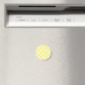 Aimant Pois blancs sur jaune citron (In Situ (Lave-vaisselle))