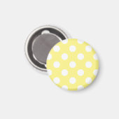 Aimant Pois blancs sur jaune citron (Recto/Verso)