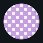 Aimant Pois blancs sur lilas<br><div class="desc">Pois blancs sur lilas</div>