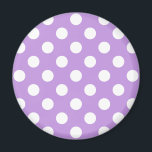 Aimant Pois blancs sur lilas<br><div class="desc">Pois blancs sur lilas</div>