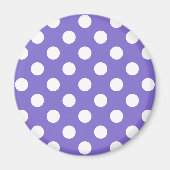 Aimant Pois blancs sur perwinkle (Devant)