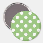 Aimant Pois blancs sur Pistachio Green (Recto/Verso)