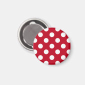 Aimant Pois blancs sur rouge (Recto/Verso)