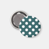 Aimant Pois blancs sur turquoise (Recto/Verso)