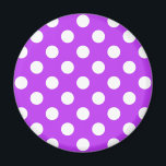Aimant Pois blancs sur violet clair<br><div class="desc">Pois blancs sur violet clair</div>