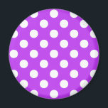 Aimant Pois blancs sur violet clair<br><div class="desc">Pois blancs sur violet clair</div>