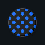Aimant Pois bleu et noir<br><div class="desc">Pois bleu et noir</div>