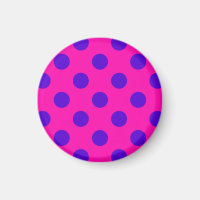 Pois bleus sur fuchsia