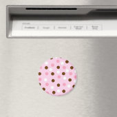 Aimant Pois Brown et roses (In Situ (Lave-vaisselle))