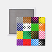Aimant Pois de surfaces composées multicolores (Recto/Verso)