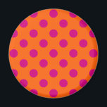 Aimant Pois Fuchsia orange<br><div class="desc">Pois Fuchsia orange</div>