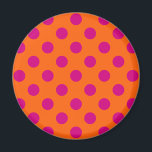 Aimant Pois Fuchsia orange<br><div class="desc">Pois Fuchsia orange</div>