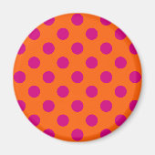 Aimant Pois Fuchsia orange (Devant)