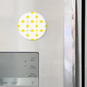 Aimant Pois Jaunes, Motif Polka Dot, Points, Pots