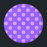 Aimant Pois Lilac sur periwinkle<br><div class="desc">Pois Lilac sur periwinkle</div>