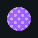 Aimant Pois Lilac sur periwinkle<br><div class="desc">Pois Lilac sur periwinkle</div>