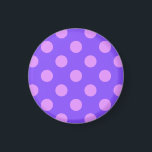 Aimant Pois Lilac sur periwinkle<br><div class="desc">Pois Lilac sur periwinkle</div>