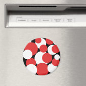 Aimant Pois noirs, blancs et rouges (In Situ (Lave-vaisselle))