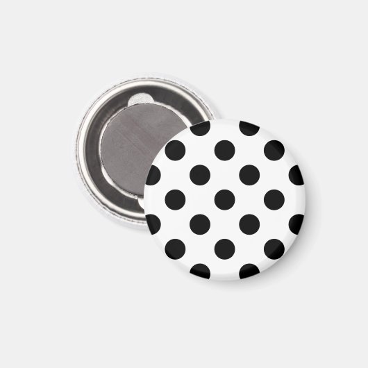 Aimant Pois noirs en blanc (Recto/Verso)