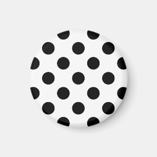 Aimant Pois noirs en blanc