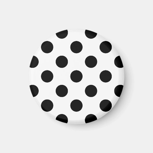 Aimant Pois noirs en blanc (Devant)