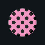 Aimant Pois noirs en rose<br><div class="desc">Pois noirs en rose</div>