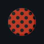 Aimant Pois noirs en rouge<br><div class="desc">Pois noirs en rouge</div>