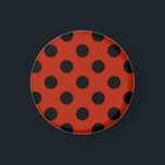 Aimant Pois noirs en rouge<br><div class="desc">Pois noirs en rouge</div>