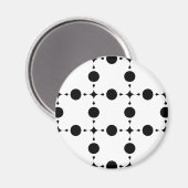 Aimant Pois noirs, Motif à points Polka, points, pointill (Recto/Verso)
