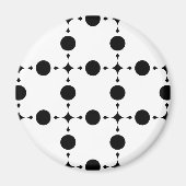 Aimant Pois noirs, Motif à points Polka, points, pointill (Devant)