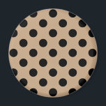 Aimant Pois noirs sur beige<br><div class="desc">Pois noirs sur beige</div>