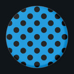 Aimant Pois noirs sur bleu ciel<br><div class="desc">Pois noirs sur bleu ciel</div>